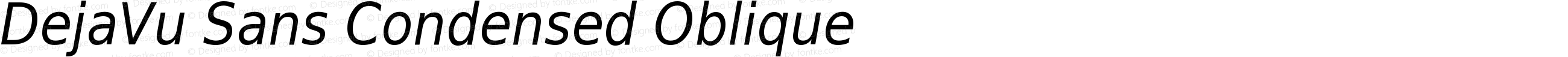 DejaVu Sans Condensed Oblique