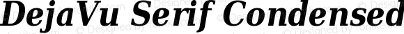 DejaVu Serif Condensed BoldItalic