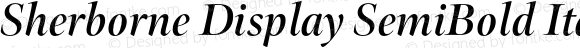 Sherborne Display SemiBold Italic