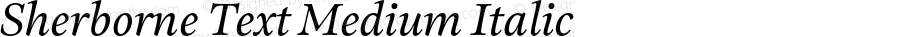 Sherborne Text Medium Italic Version 1.003 | w-rip DC20200410