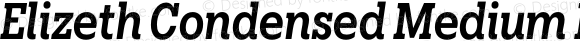 Elizeth Condensed Medium Italic