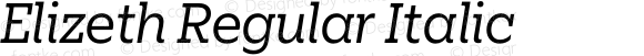 Elizeth Regular Italic