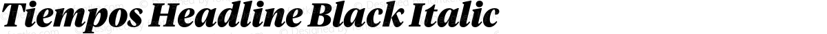 Tiempos Headline Black Italic