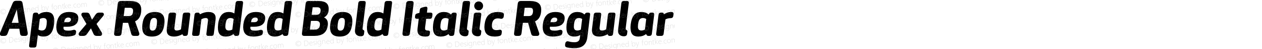 Apex Rounded Bold Italic Regular