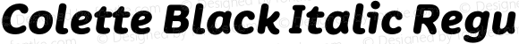 Colette Black Italic Regular