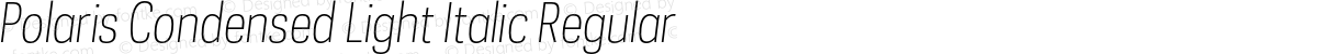 Polaris Condensed Light Italic Regular