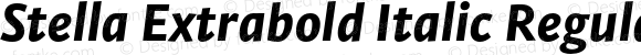 Stella Extrabold Italic Regular