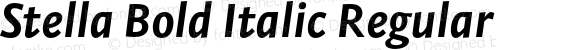 Stella Bold Italic Regular