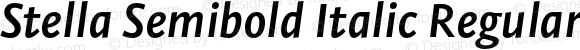 Stella Semibold Italic Regular