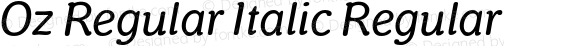 Oz Regular Italic Regular