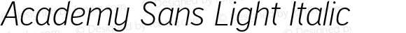 Academy Sans Light Italic