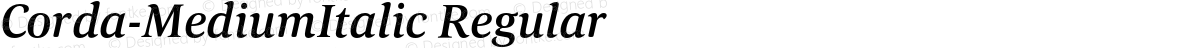 Corda-MediumItalic Regular