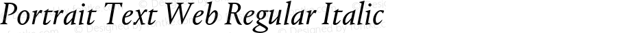 Portrait Text Web Regular Italic