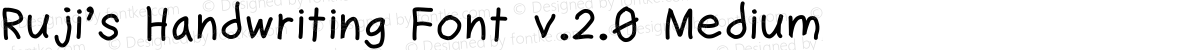 Ruji's Handwriting Font v.2.0 Medium