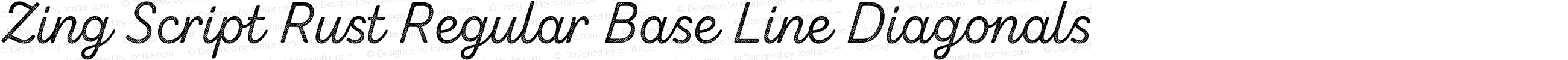 Zing Script Rust Regular Base Line Diagonals