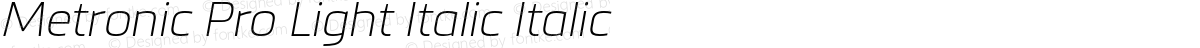 Metronic Pro Light Italic Italic