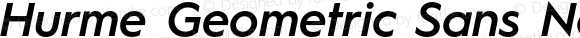 Hurme Geometric Sans No One SemiBold Italic