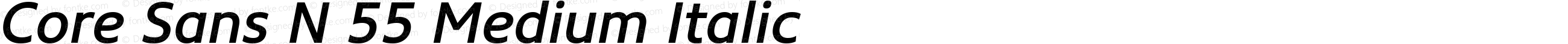 Core Sans N 55 Medium Italic