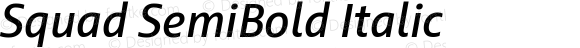 Squad SemiBold Italic