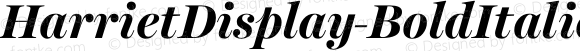 HarrietDisplay-BoldItalic Bold Italic
