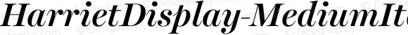 HarrietDisplay-MediumItalic Medium Italic