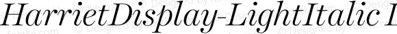 HarrietDisplay-LightItalic Light Italic