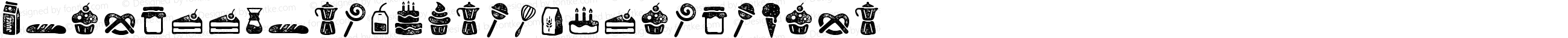 Zing Goodies Bakery Icons Grunge