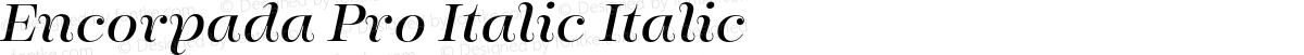 Encorpada Pro Italic Italic