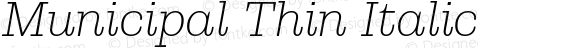 Municipal Thin Italic