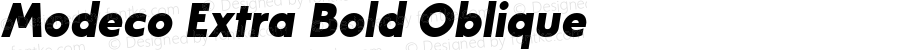 Modeco Extra Bold Oblique