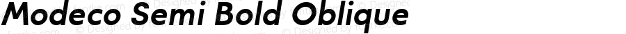 Modeco Semi Bold Oblique