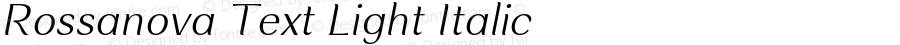 Rossanova Text Light Italic