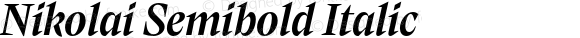 Nikolai Semibold Italic