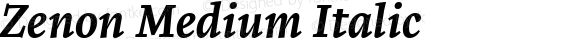 Zenon Medium Italic