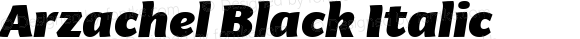 Arzachel Black Italic Italic