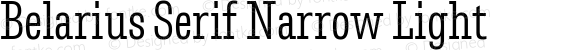 Belarius Serif Narrow Lt