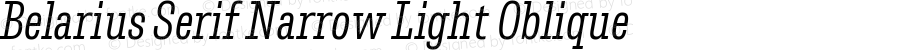 Belarius Serif Narrow Lt Oblique