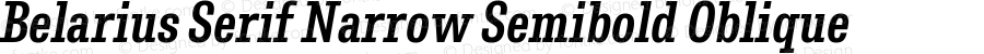 Belarius Serif Narrow Sb Oblique