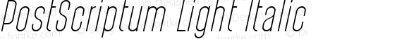 PostScriptum Light Italic