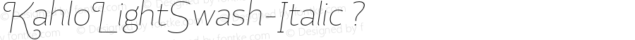 KahloLightSwash-Italic