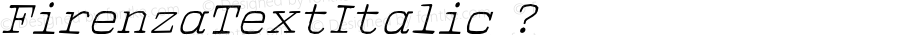 FirenzaTextItalic ? Macromedia Fontographer 4.1.3 4/27/02;com.myfonts.typeart.firenza-text.italic.wfkit2.36rv
