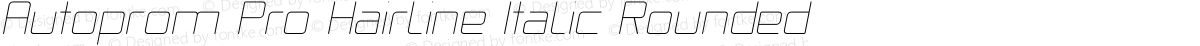 Autoprom Pro Hairline Italic Rounded