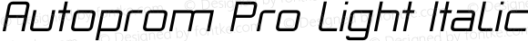 Autoprom Pro Light Italic