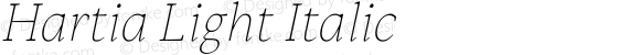 Hartia Light Italic