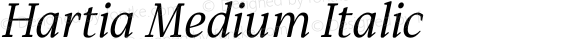 Hartia Medium Italic