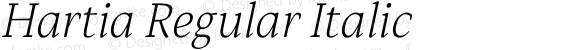 Hartia Regular Italic