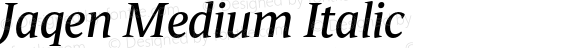 Jaqen Medium Italic