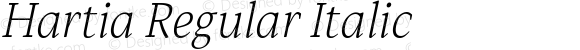 Hartia Regular Italic