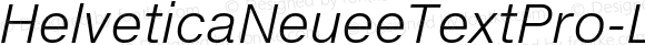 HelveticaNeueeTextPro-LtIt Italic