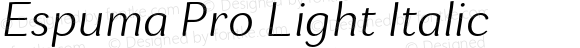 Espuma Pro Light Italic